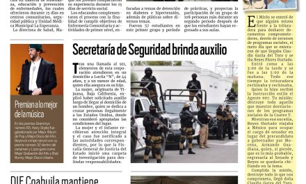 Portada Región Fronteriza [6 de febrero de 2023] Estudiantes ofrecen charlas sobre salud; Conmemoran el aniversario de la Constitución y más…
