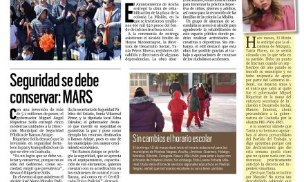 Portada Fronteriza [10 de febrero de 2023] Invierten 3.9 mdp en plaza de Acuña; inauguran aula de atención a autismo y más