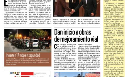 Portada RCG Fronteriza [16 de febrero de 2023] Anuncian inversión millonaria para Acuña;  entrega DIF carritos PET a discapacitados y más