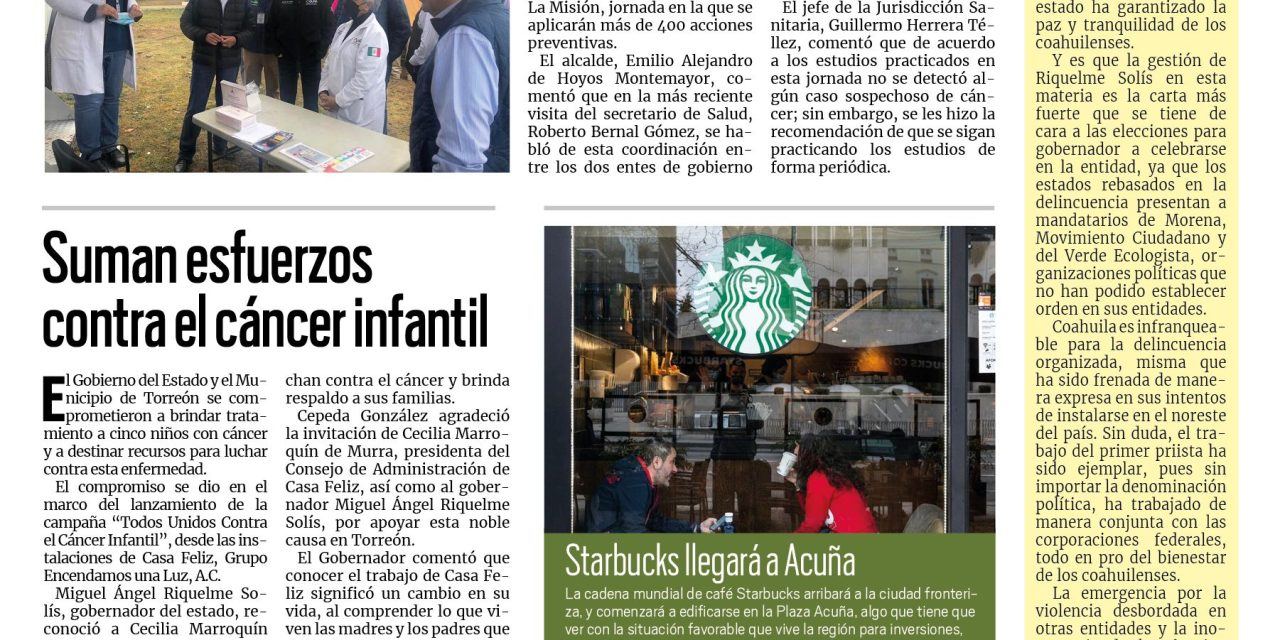Portada RCG Fronteriza [26 de febrero de 2023] ‘Mejora Tu Salud’ por una vida mejor; entregan obra de infraestructura educativa y más