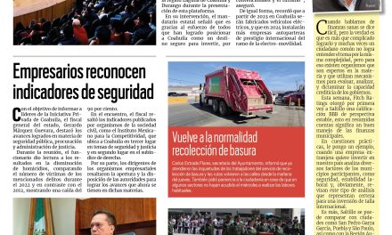 Portada RCG Media [17 de febrero de 2023] Presentan plataforma de fortalecimiento económico; empresarios reconocen indicadores de seguridad y más