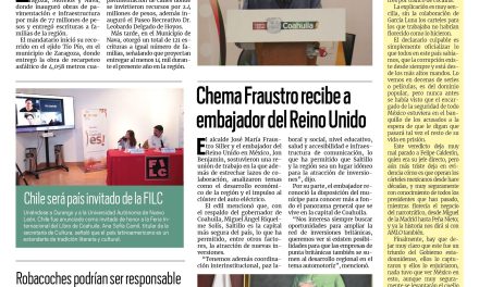 Portada RCG Media [24 de febrero de 2023] MARS inaugura obras por 77 mdp; Chema Fraustro recibe a embajador del Reino Unido y más