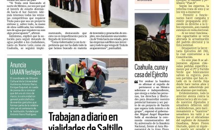 Portada RCG Media [25 de febrero de 2023] Que Tesla se venga a Coahuila: MARS; Dejaré blindado el estado: MARS y más…