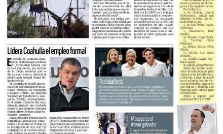 Portada RCG Carbonifera [5 de marzo de 2023] CFE evaluaba recuperar costos por rescate; desmiente que intoxicación fuera por reto viral y más