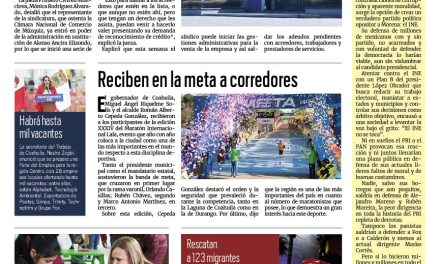 Portada RCG Región Centro [6 de marzo de 2023] Adeuda AHMSA 13 mmdp; Invierte en seguridad de San Buenaventura y más…