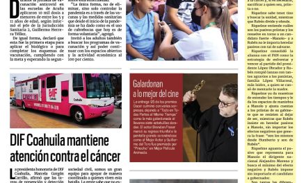 Portada RCG Fronteriza [13 de marzo de 2023] Aplican 10 mil vacunas en escuelas de Acuña; aumenta el número de indigentes y más…
