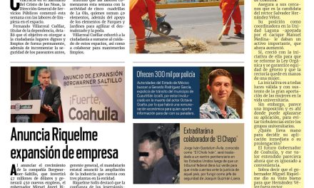 Portada RCG Lagunera [15 de marzo de 2023] Limpian calles para el Viacrucis; Inicia campaña reforestación y más…