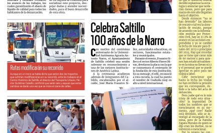 Portada RCG Media [4 de marzo de 2023] Revisan avances del proyecto Agua Saludable para La Laguna; Celebra Saltillo 100 años de la Narro y más…