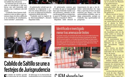 Portada RCG Media [14 de marzo de 2023] Entrega MARS becas ‘Juventud Es-Coahuila’; Cabildo de Saltillo se une a festejos de Jurisprudencia y más…