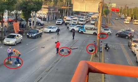 Video: Pasajeros fueron ‘sembrados’ por toda la calle tras un choque de transporte público en el Estado de México