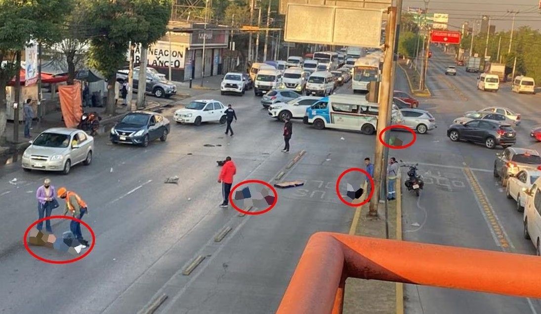 Video: Pasajeros fueron ‘sembrados’ por toda la calle tras un choque de transporte público en el Estado de México