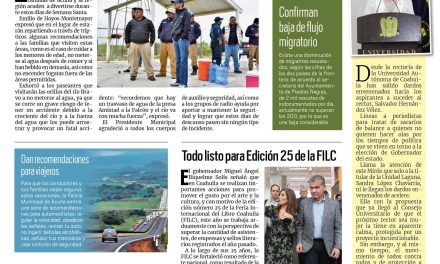 Portada RCG Fronteriza [9 de abril de 2023] Listos para recibir a visitantes; verifican alimentos en cuaresma y más…
