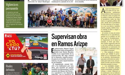 Portada RCG Fronteriza [15 de abril de 2023] Avanza la lucha contra la obesidad; amplían Plaza del Recolectron y más…
