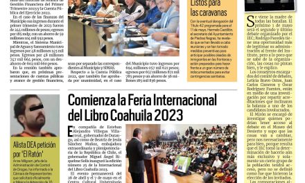 Portada RCG Fronteriza [29 de abril de 2023] Aprueba Cabildo gestión financiera; cierran mes con conferencias y más…