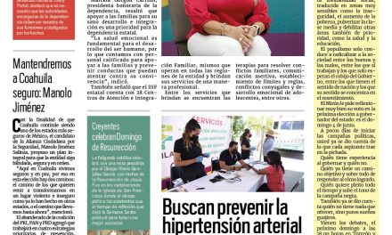 Portada RCG Media [10 de abril de 2023] DIF Coahuila ofrece terapias psicológicas; buscan prevenir la hipertensión arterial y más…