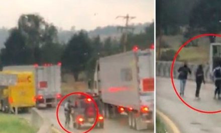 Hombres armados asaltan carretera de México a plena luz del día (video)