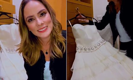 Conductora de TV Azteca ofrece su vestido de novia a mujer que le robaron el suyo (video)