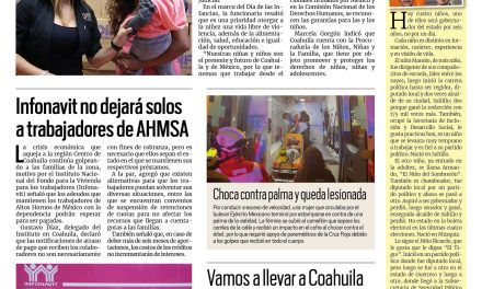 Portada RCG Centro [1 de mayo de 2023] Trabajan para garantizar los derechos de la niñez; obreros de AHMSA amagan con huelga de hambre y más…