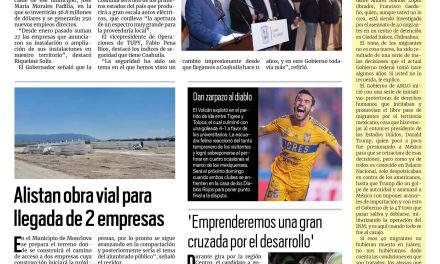 Portada RCG Centro [12 de mayo de 2023] Anuncia MARS expansión de TUPY-Ramos Arizpe; presunta amenaza de tiroteo alerta a Monclova y más…
