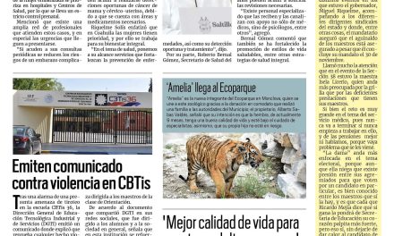 Portada RCG Centro [14 de mayo de 2023] En Coahuila es prioritaria la salud de las mujeres: MARS; operarán cámaras de vigilancia en zona rural y más…