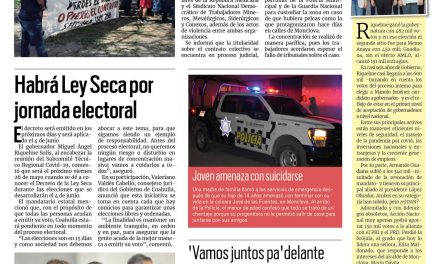 Portada RCG Centro [23 de mayo de 2023] Suspenden legitimación del contrato colectivo de AHMSA; va a prisión hombre que mató a presunto asaltante y más…