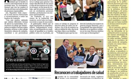Portada RCG Fronteriza [11 de mayo de 2023] Reconoce Riquelme a madres de familia; preparan plan de contingencia y más…