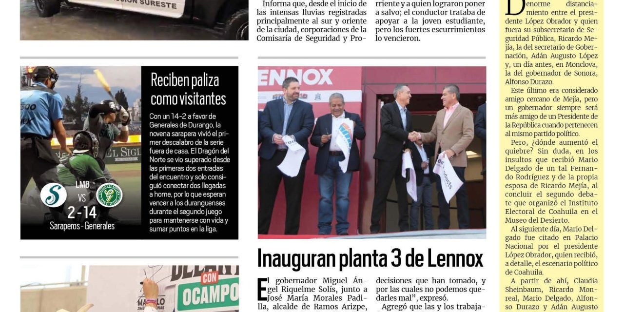 Portada RCG Fronteriza [17 de mayo de 2023] Gobierno apoyará a familia de menor ahogada; atiende DIF salud visual de adultos mayores y más…