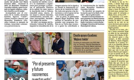 Portada RCG Fronteriza [22 de mayo de 2023] Reconocen labor y legado de Monseñor Humberto González; presenta PC atlas de riesgo y más…