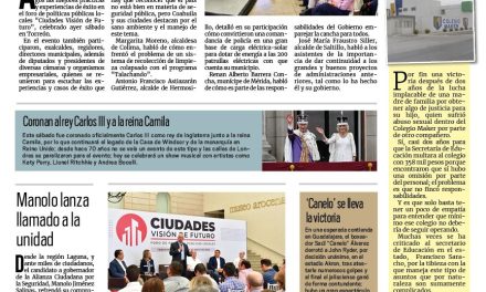 Portada RCG Lagunera [7 de mayo de 2023] Alcaldes del país comparten políticas públicas exitosas; capacitan a personal en gestión documental y más…