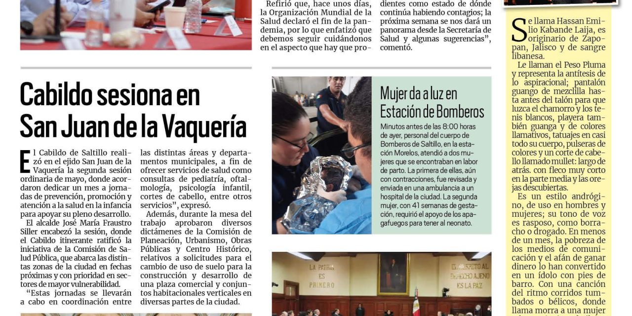 Portada RCG Media [9 de mayo de 2023] Sin emergencia, pero la pandemia continúa: MARS; Cabildo sesiona en San Juan de la Vaquería y más…