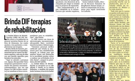 Portada RCG Media [26 de mayo de 2023] ‘Relación entre empresas y trabajadores es ejemplar’; brinda DIF terapias de rehabilitación y más…