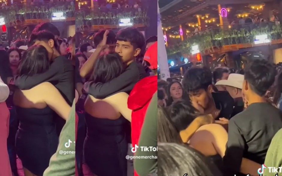 Video: Captan la infidelidad de mujer con el amigo de su novio… se besan frente a él y no se dio cuenta