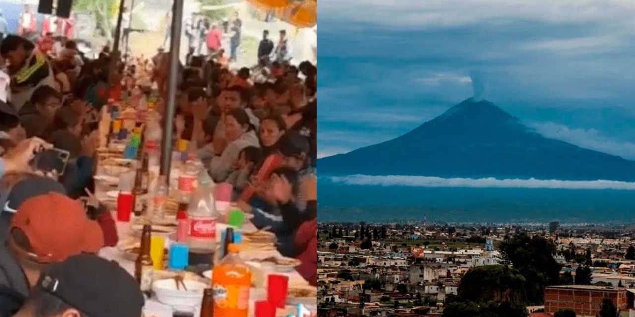 Arman fiesta patronal en Puebla en plena explosión del Popocatépetl