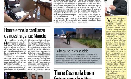 Portada RCG Carbonífera [22 de junio de 2023] Por altas temperaturas, ciclo escolar culminará a distancia; aumenta el consumo de hielos, cerveza y bebidas y más…