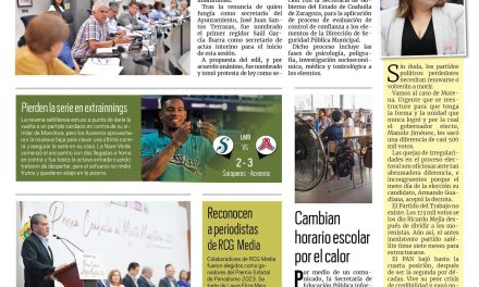Portada RCG Fronteriza [15 de mayo de 2023] Llegan a acuerdos en sesión de Cabildo; maestros reciben aumento salarial y más…