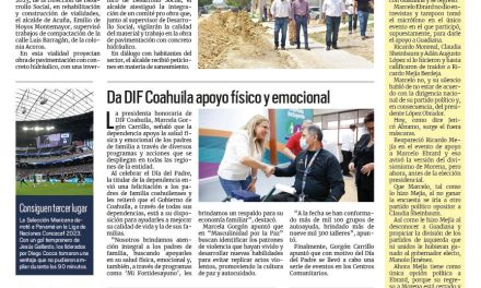 Portada RCG Fronteriza [19 de junio de 2023] Supervisa alcalde obra de pavimentación; ofertan 750 plazas para la industria y el comercio y más…