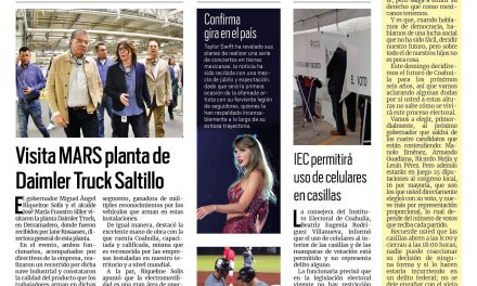 Portada RCG Lagunera [3 de junio de 2023] Disminuyen robos en Torreón; Cerrarán oficinas por blindaje electoral y más…