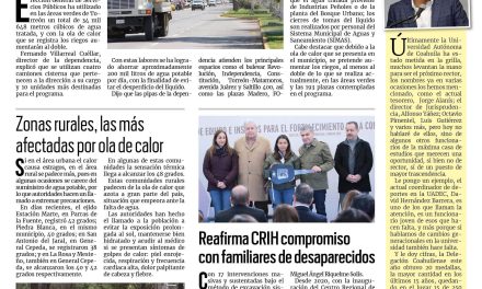 Portada RCG Lagunera [18 de junio de 2023] Avanza programa de riego con agua tratada; educan sobre riesgos de manejar en estado de ebriedad y más…
