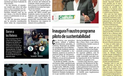 Portada RCG Media [21 de junio de 2023] Es Coahuila una entidad segura y confiable; inaugura Fraustro programa piloto de sustentabilidad y más…