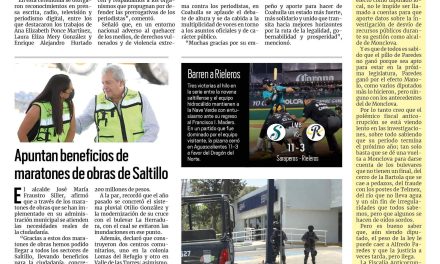 Portada RCG Media [23 de junio de 2023] Gana RCG Media preseas en Premio Estatal de Periodismo; apuntan beneficios de maratones de obras en Saltillo y más…