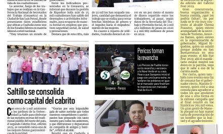 Portada RCG Media [25 de junio de 2023] Coahuila, entre los líderes en materia laboral: MARS; Saltillo se consolida como capital del cabrito y más noticias…