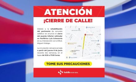 Saltillo:  Informa Municipio cierre de tramo en LEA