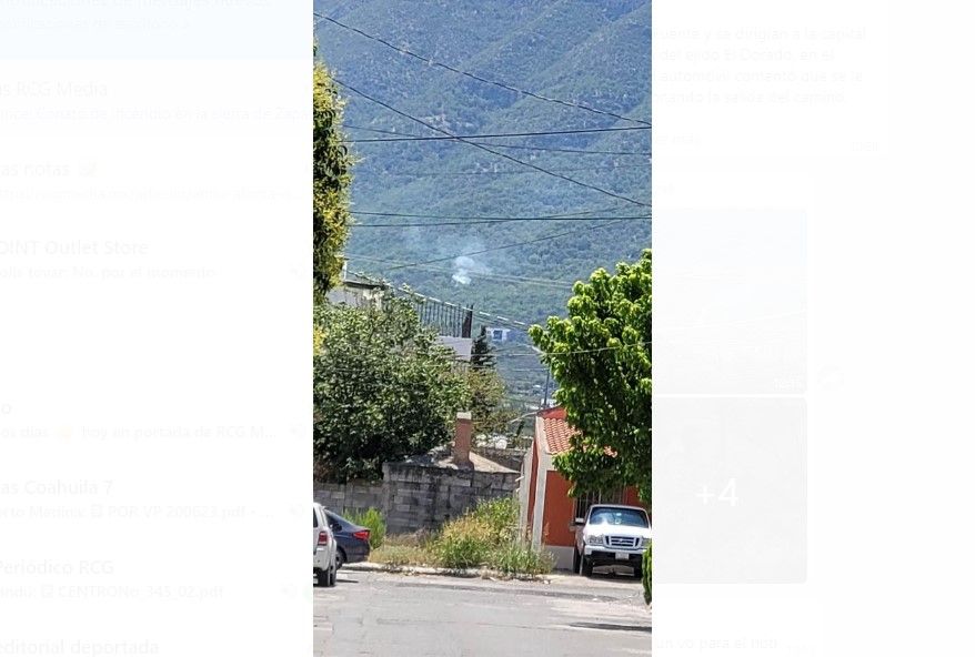 Saltillo: Conato de incendio en la sierra de Zapalinamé
