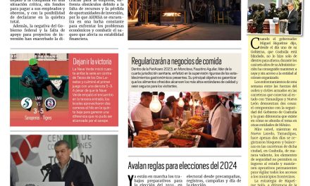 Portada RCG Centro [29 de julio de 2023] AHMSA cuenta los días ser declarada en bancarrota; Nadie regula aplicaciones en Monclova y más…