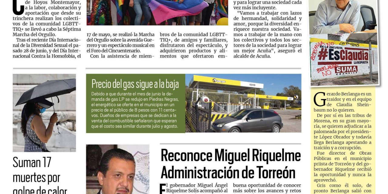 Portada RCG Fronteriza [4 de julio de 2023] ‘Encabezamos un gobierno inclusivo’; invitan a ciudadanos a tramitar revisado ecológico y más…