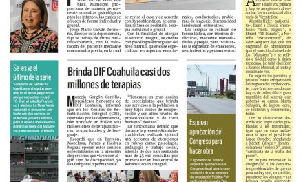 Portada RCG Lagunera [24 de julio de 2023] Brindan atención psicológica a niños; lanzarán campaña de apoyo a migrantes y más…