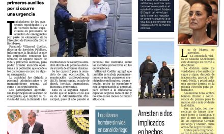Portada RCG Lagunera [28 de julio de 2023] Capacitan a trabajadores de panteones; llaman a cuidar flora y fauna de parques y más…