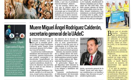 Portada RCG Media [12 de julio de 2023] ‘Tenemos que replicar el modelo Coahuila’; muere Miguel Ángel Rodríguez Calderón, secretario general de la UAdeC y más…