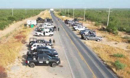Por tierra y aire intensifican bloque policial en el norte de Coahuila