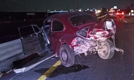 Carambola en carretera deja un herido